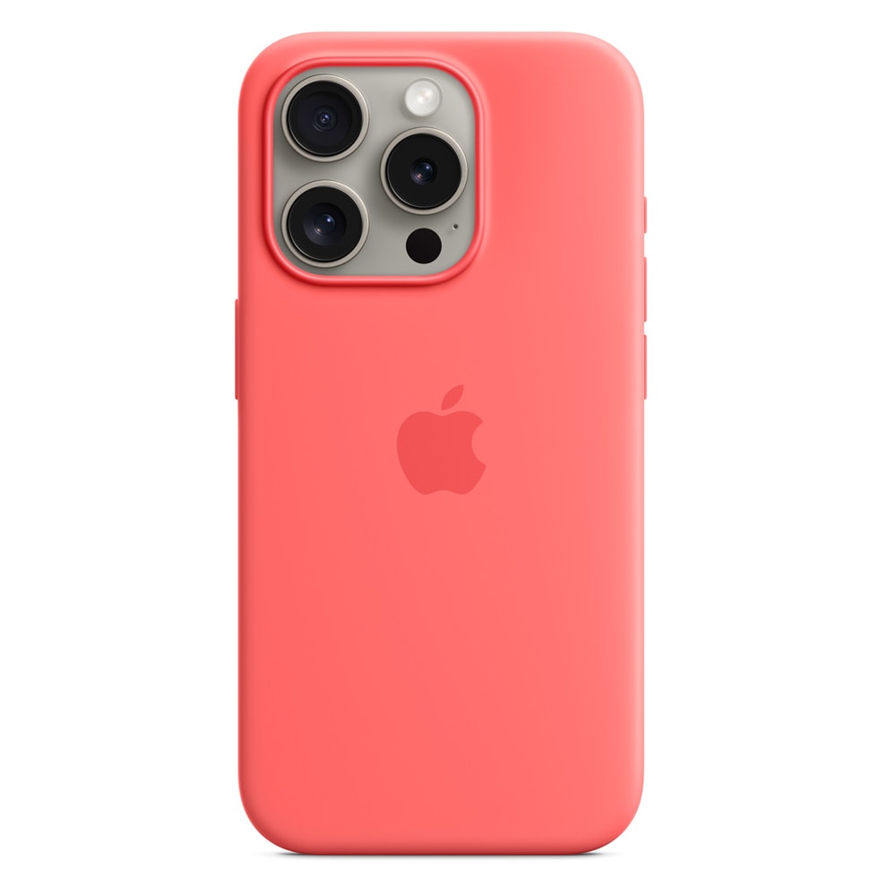 Apple silikonetui med MagSafe for iPhone 15 Pro - Guava