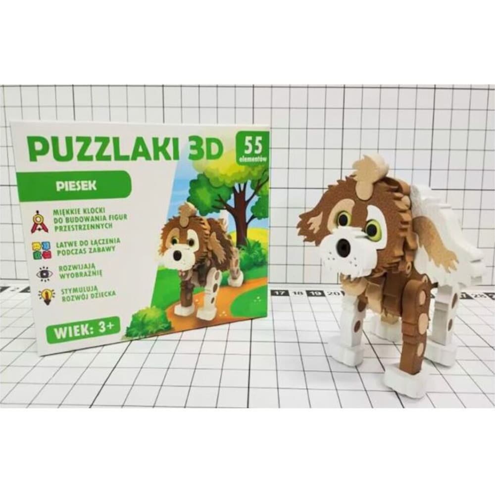 DIY 3D leketøy hund - 55 deler