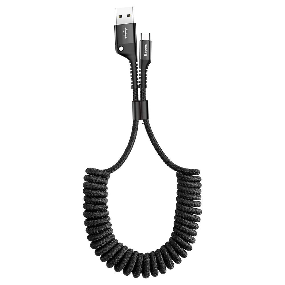 USB til USB-C 2A-kabel med fjærdesign - 1 m