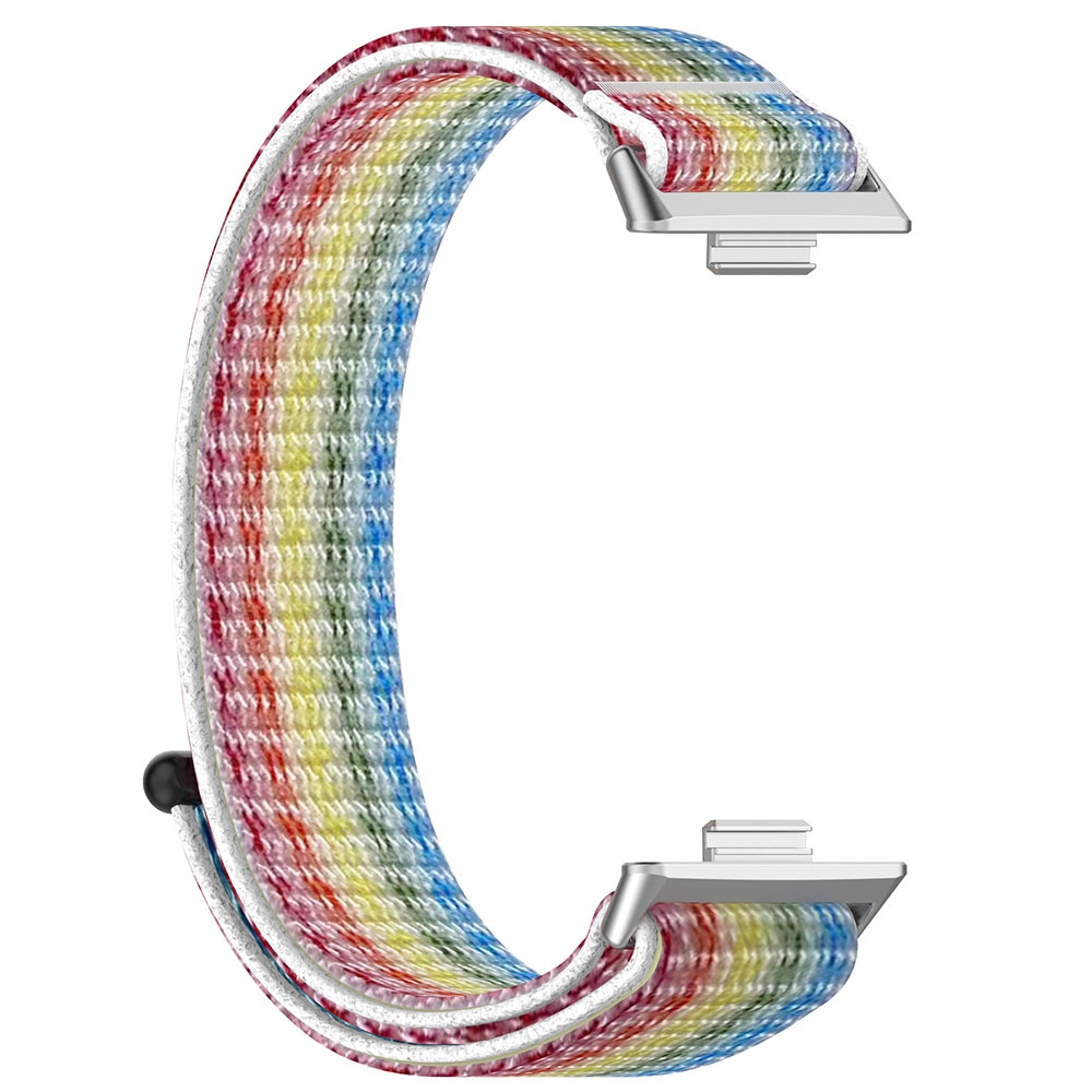 Nylonarmbånd med borrelås til Huawei Fit 3 - Rainbow