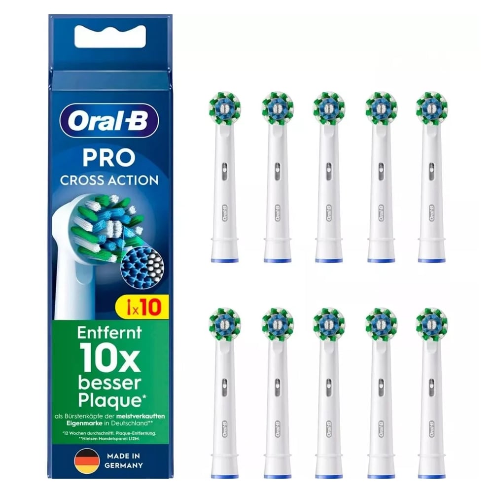 Oral-B Pro CrossAction tannbørstehoder i 10-pakning