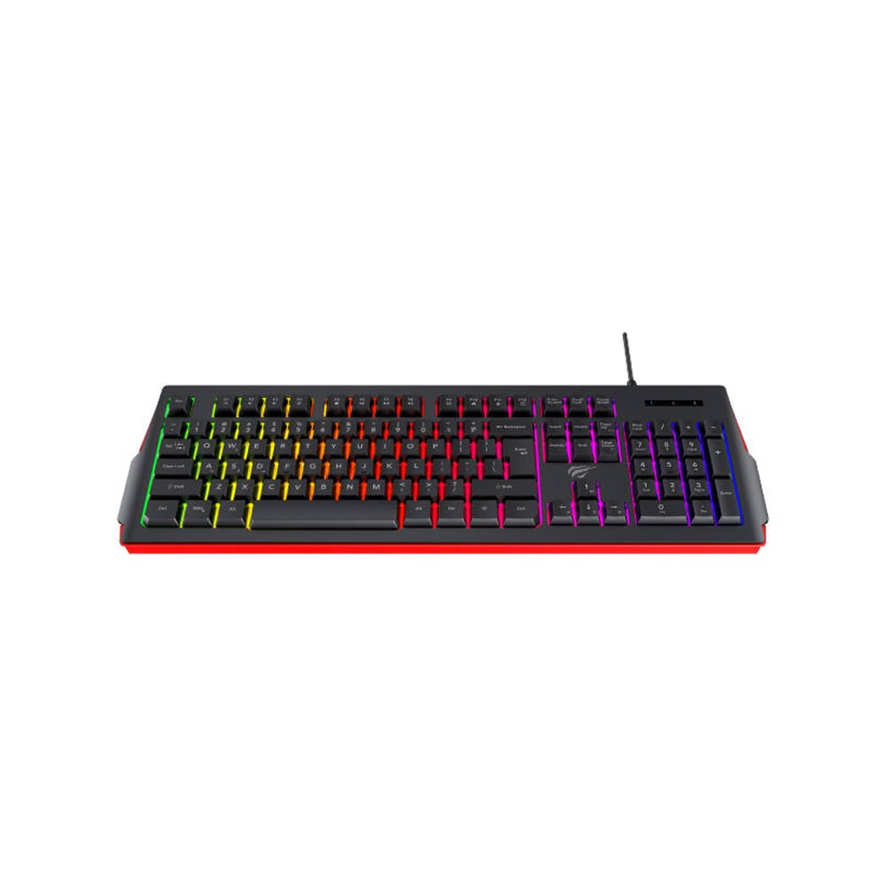 Havit Gaming-tastatur med RGB-belysning og multimediefunksjoner - svart