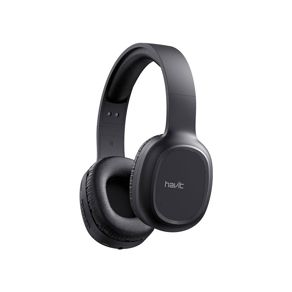 Havit PRO Over-Ear Bluetooth-hodesett med HD-lyd og sammenleggbar design - svart