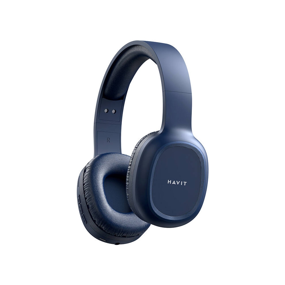 Havit H2590BT Pro over-ear Bluetooth-hodesett med HD-lyd og mikrofon - Blå