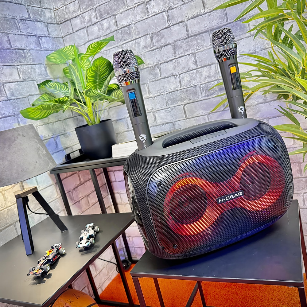 N-GEAR NRG600 Bluetooth-høyttaler med 600 watt og 2 mikrofoner