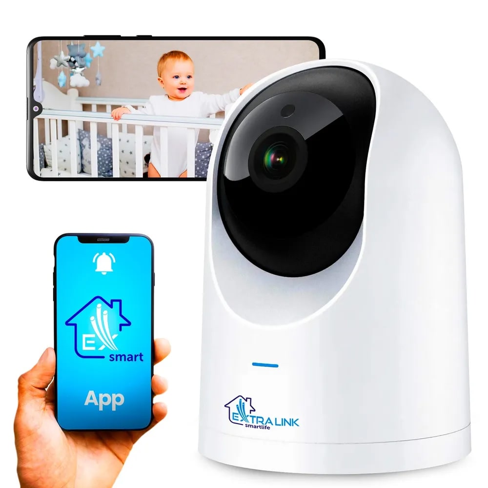 Extralink Smart Life HomeEye IP-kamera 2,5K med 360° visning og bevegelsesdeteksjon