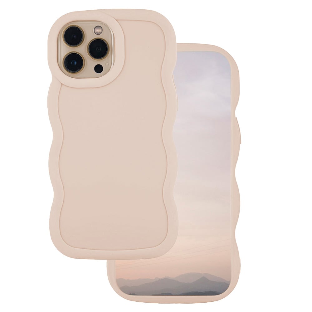 Candy Curly bakdeksel for iPhone 16 - Beige