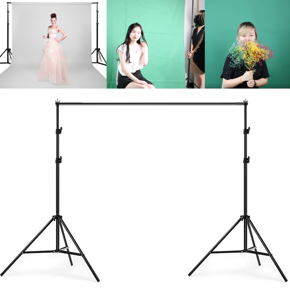 Fotostudio bakgrunnsstativ 200x200 cm med justerbar høyde