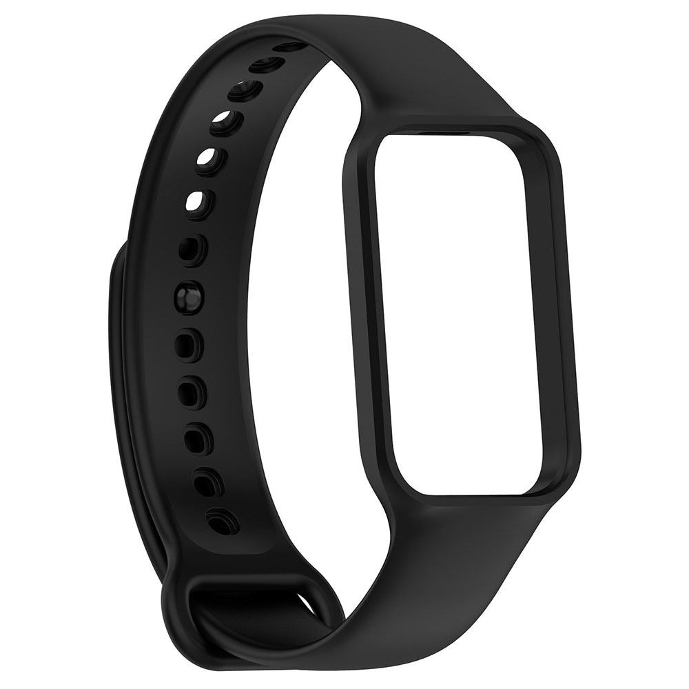 Justerbart silikonarmbånd for Xiaomi Band 8 Active - Svart