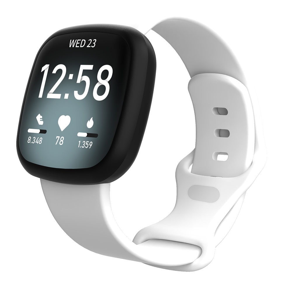 Armbånd til Fitbit Versa 4 / Versa 3 / Sense 2 / Sense Small - Hvit