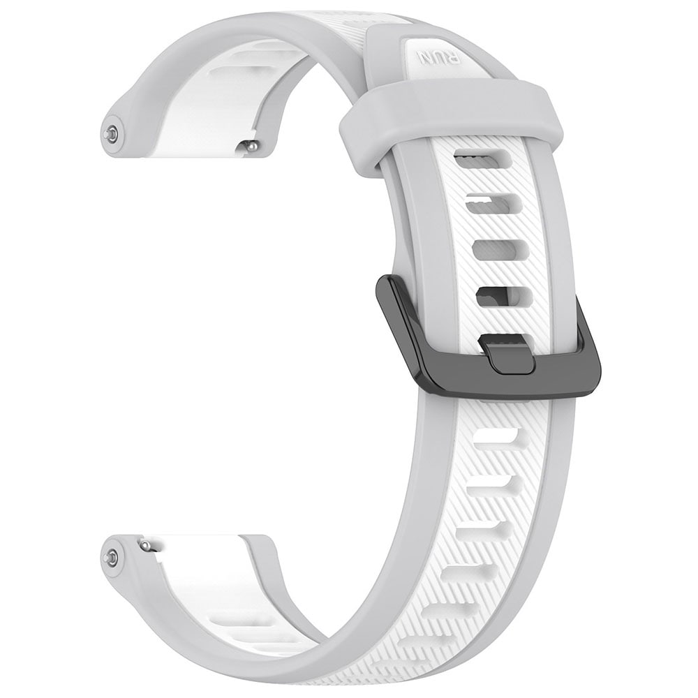 Silikonarmbånd til Garmin Forerunner 165 18 mm - Hvit