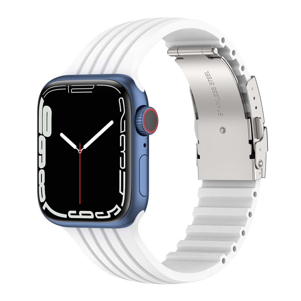 Silikonarmbånd for Apple Watch 38/40/41 mm - Hvit