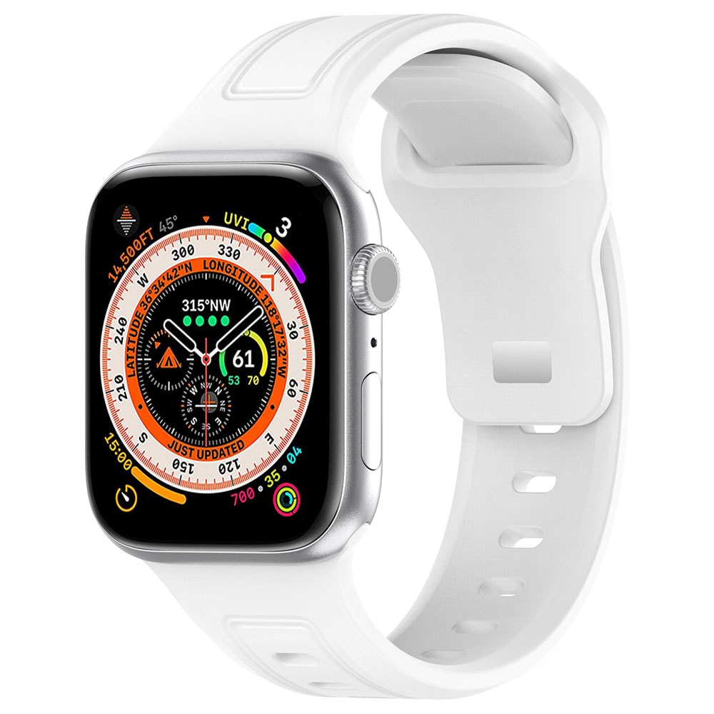 Silikonarmbånd for Apple Watch 38/40/41 mm - Hvit