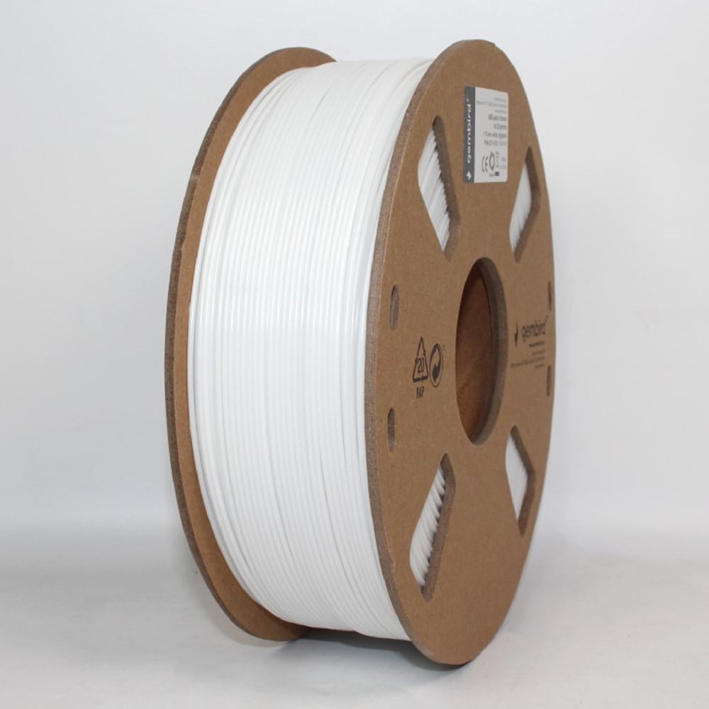 PLA Filament for 3D-skrivere 1,75 mm 1 kg - Hvit