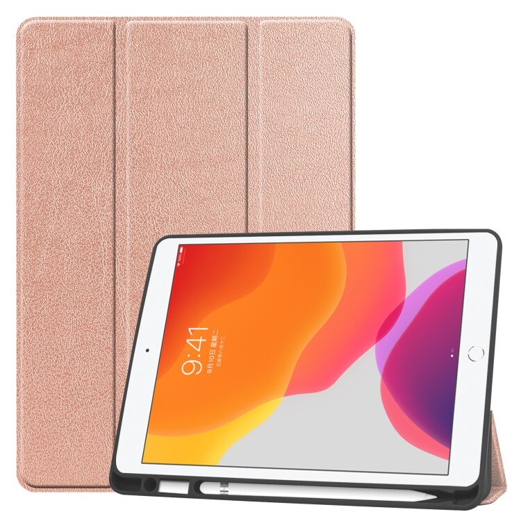 Trifold-etui med stativ for iPad 10,2" 2021 / 2020 / 2019 - RoseGold