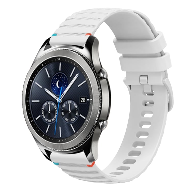 Silikonarmbånd til Samsung Galaxy Gear S3 Classic - Hvit