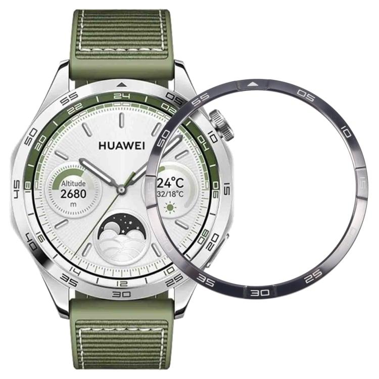 Ramme med minuttmarkør til Huawei Watch GT 4 46 mm - Svart