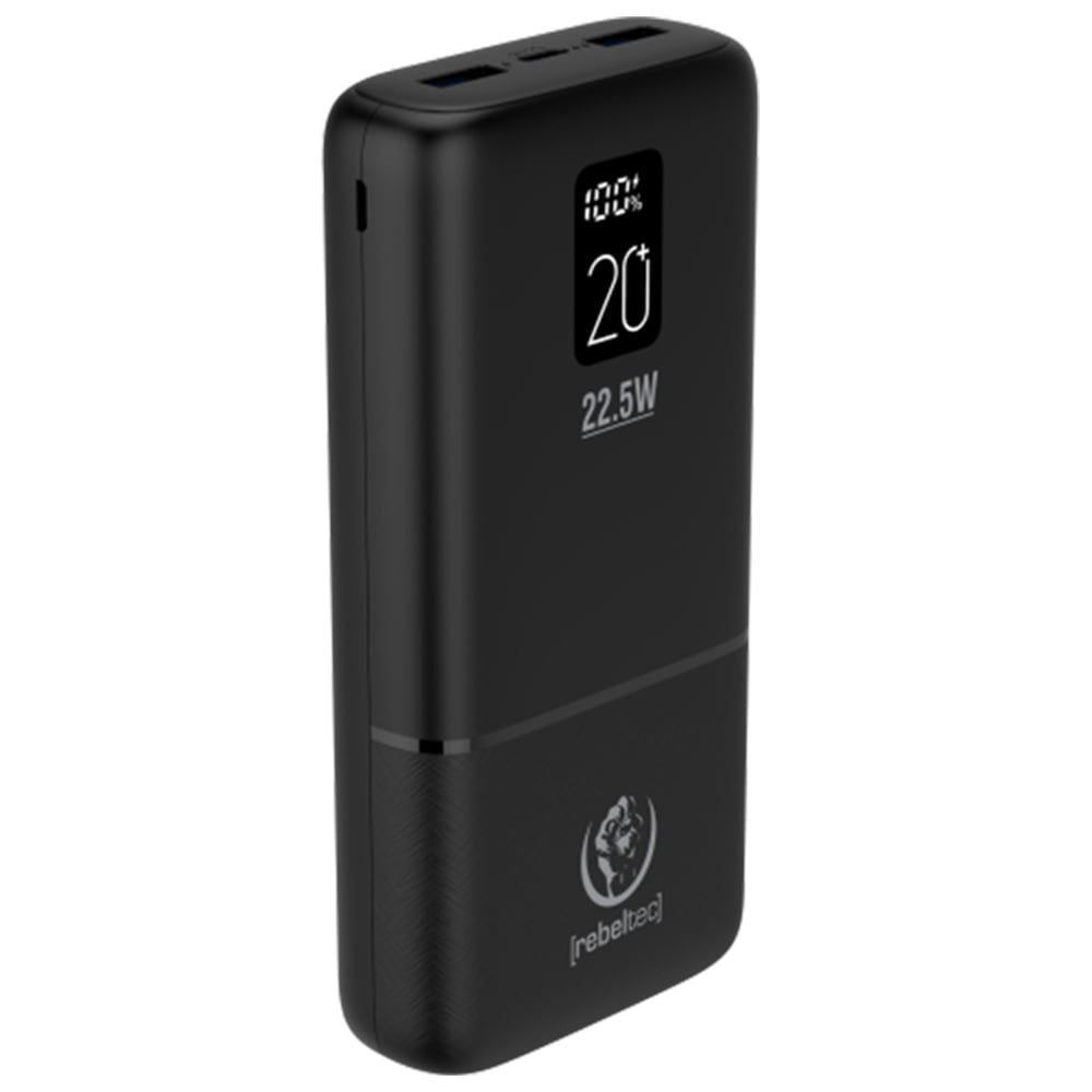 Rebeltec P20 Powerbank 22,5W 20000mAh - Svart