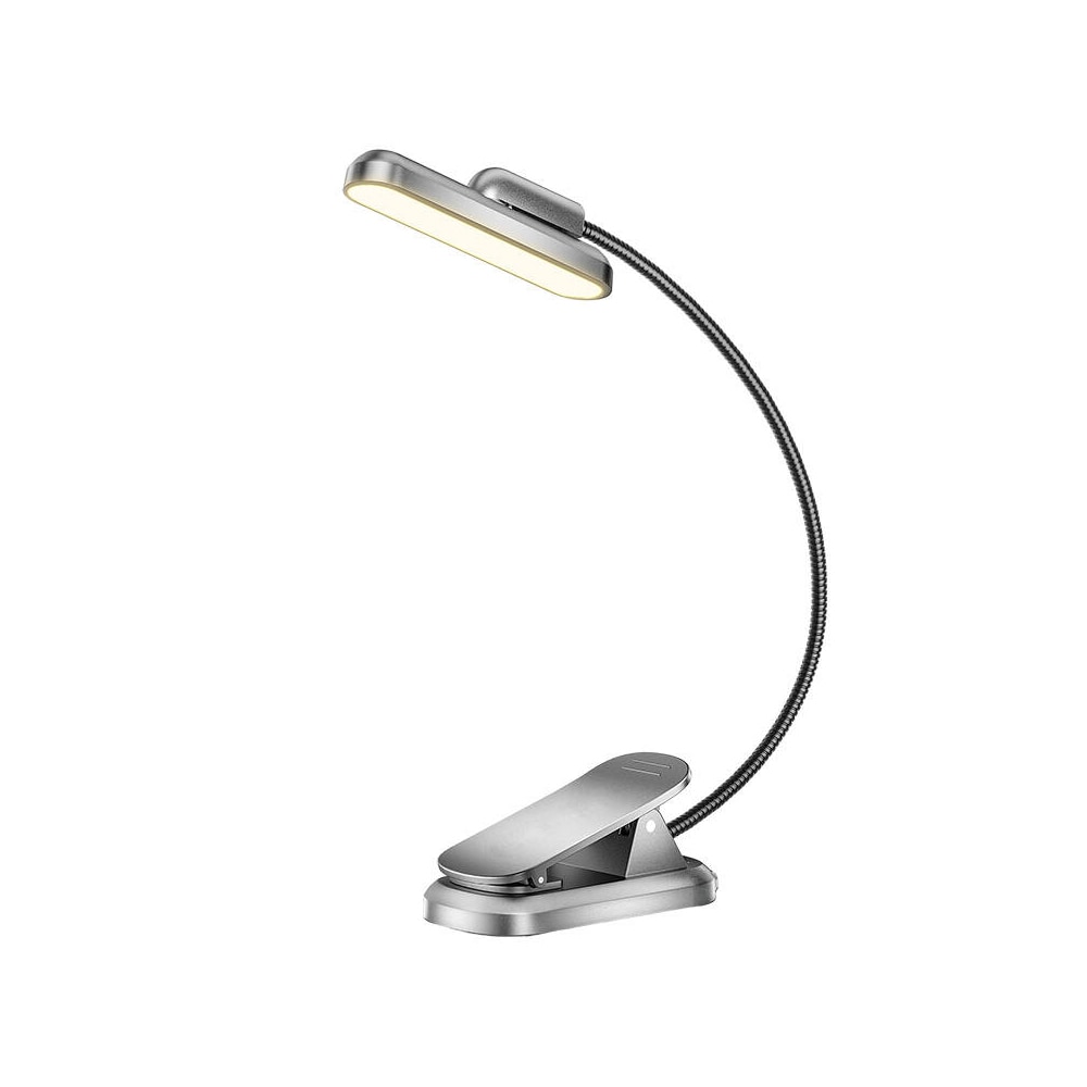 Roterbar LED-boklampe med USB-C-lading og justerbar lysstyrke