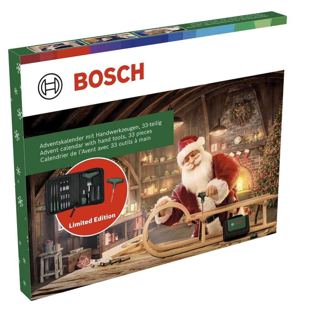 Bosch DIY-adventskalender med 24 verktøy og tilbehør