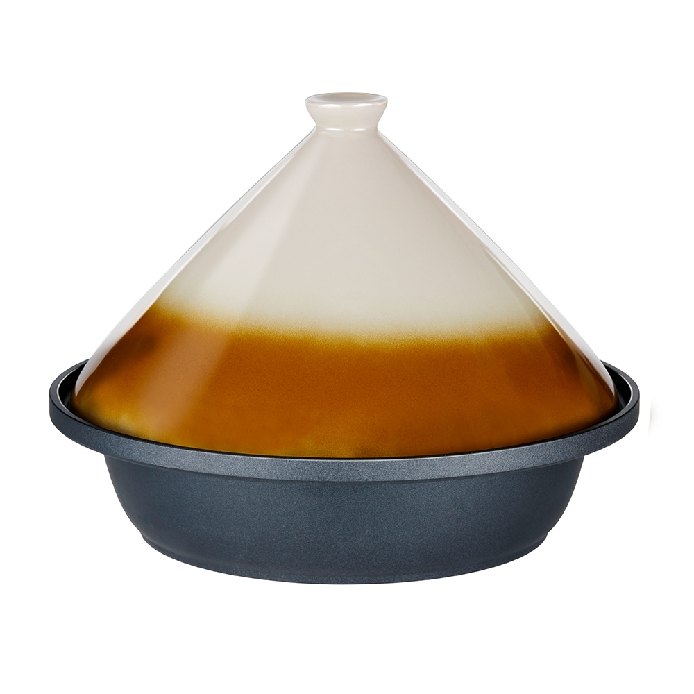 Tajine-/taginepanne med keramisk lokk, 2,5 liter og 30 cm i diameter