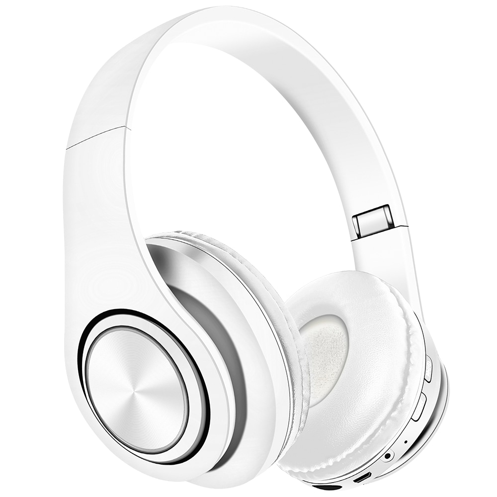 United over-ear Bluetooth-hodetelefoner med sammenleggbar design og TWS- funksjon - Hvit