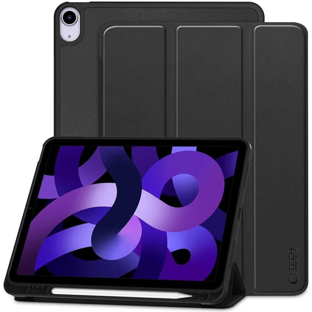 Tech-Protect-etui med penneskuff for iPad Air 10,9" 2020-2022 / 11" 2024 - Svart