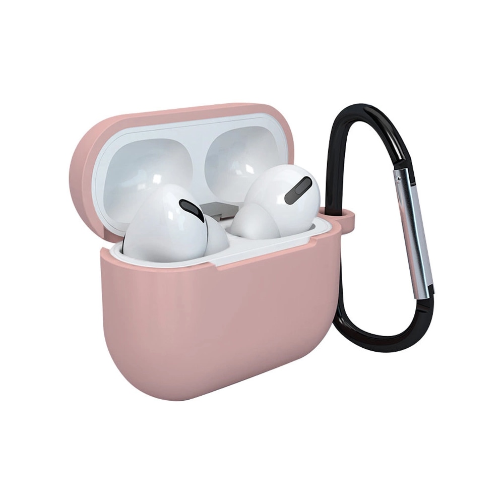 Silikondeksel med karabinkrok for AirPods 3 - Rosa