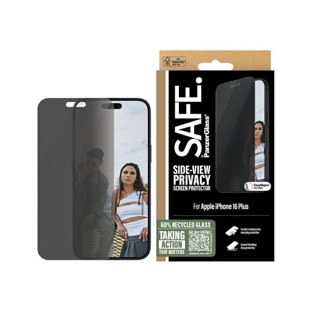 SAFE by PanzerGlass skjermbeskytter for personvern for iPhone 16 Plus