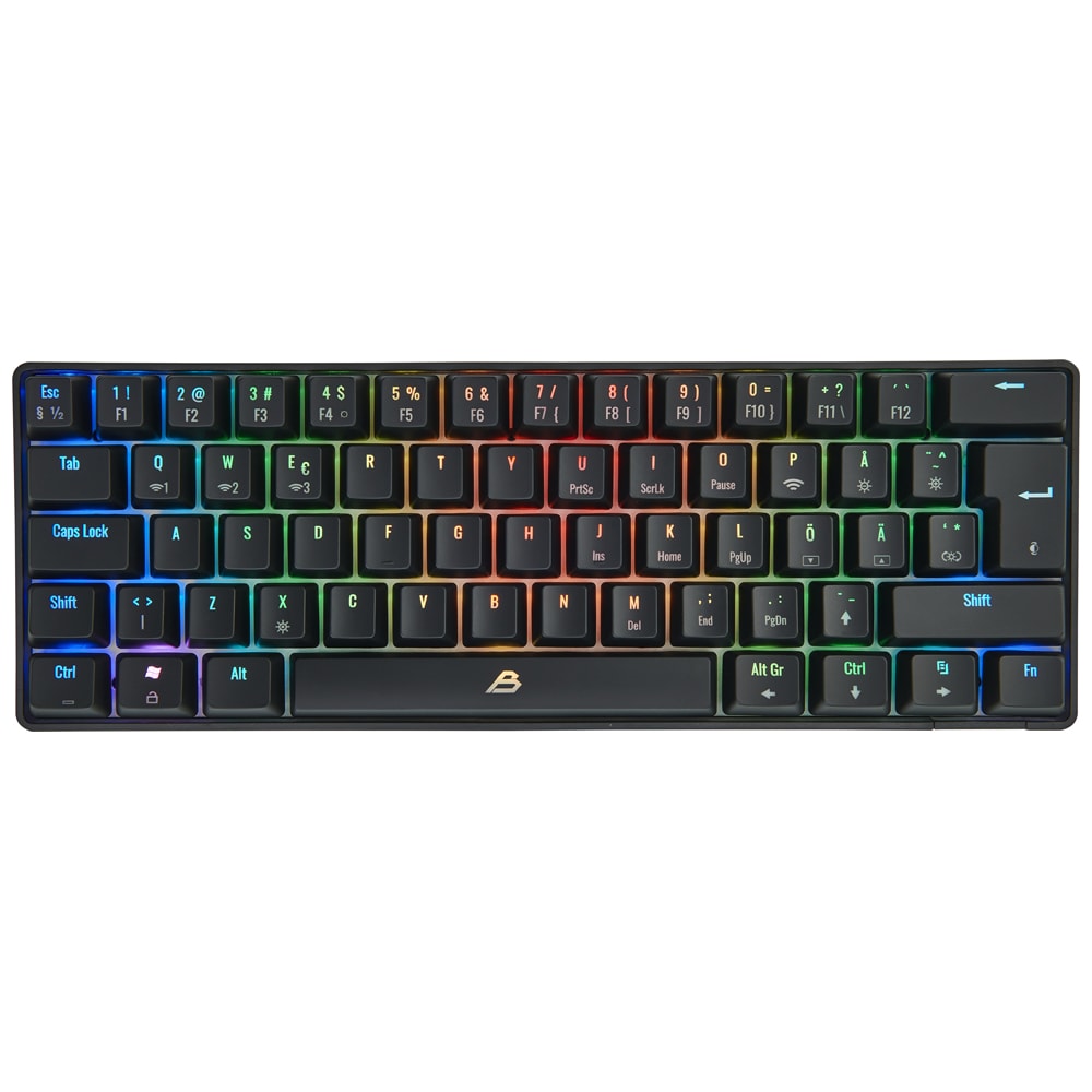 Blackstorm RGB Mech 2 Dual Mode 60 % spilltastatur - svart