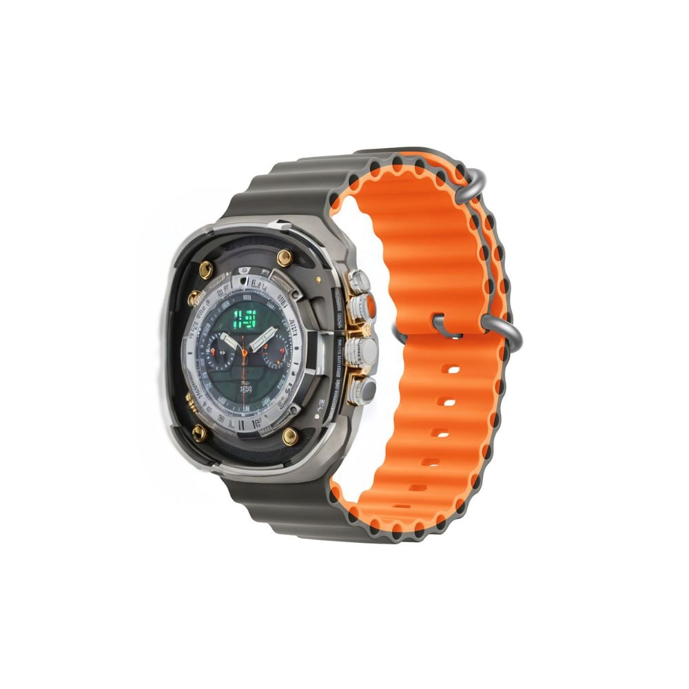 Devia Deluxe Sport6-armbånd for Apple-klokke 38mm/ 40mm/ 41mm - grå/oransje