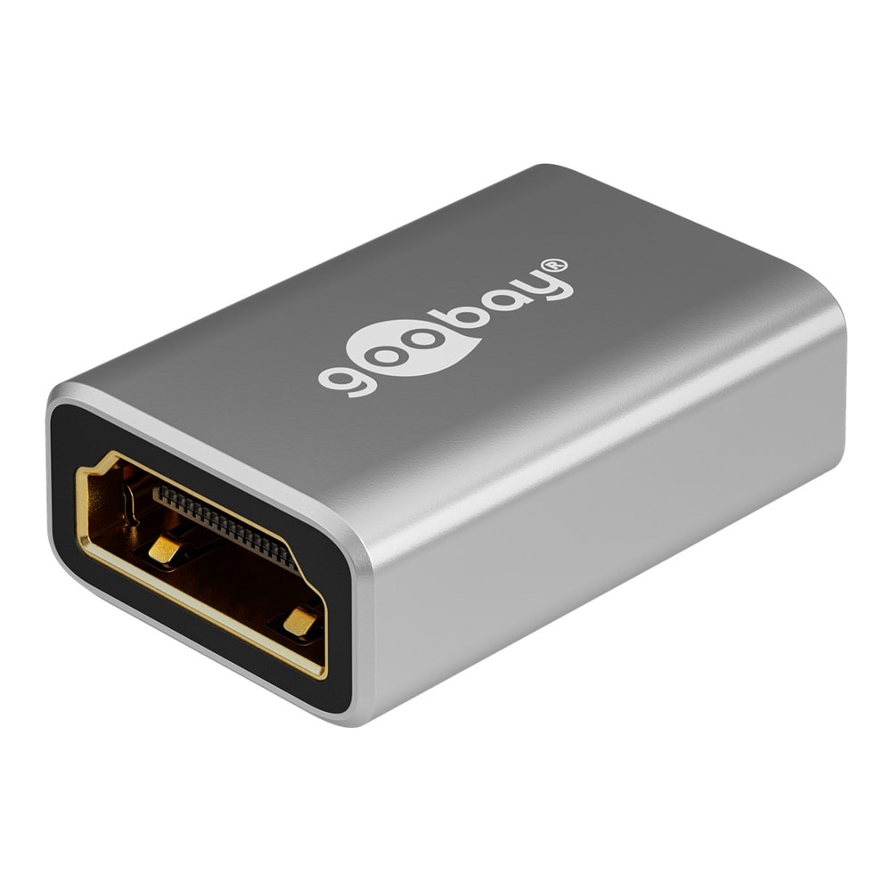 Goobay HDMI-forlengelsesadapter 8K 60Hz med gullbelagte kontakter