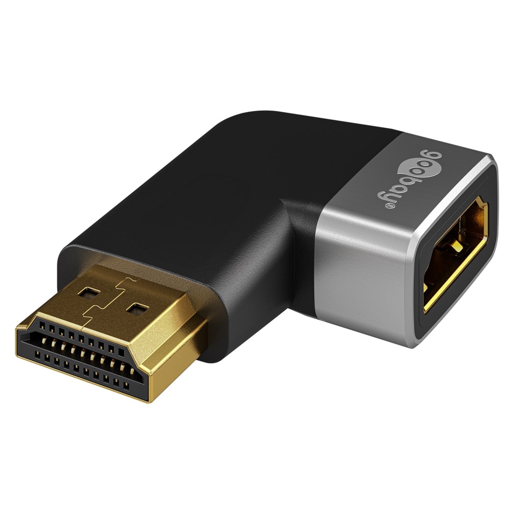 Goobay Vinklet HDMI-adapter 270 ° for 8K 60Hz gullbelagt