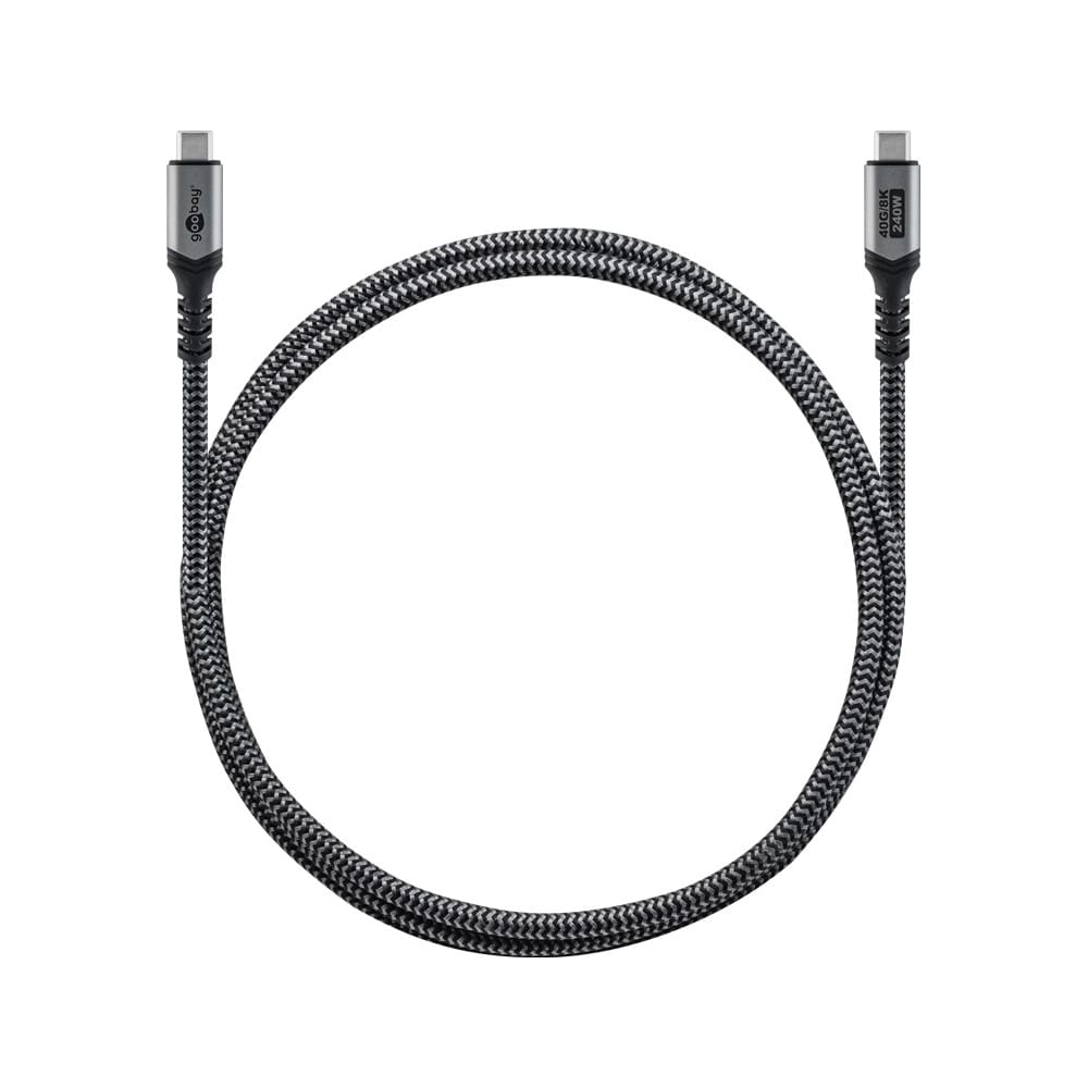 Goobay USB-C-kabel USB4, 1,5 m med 240 W og 40 Gbit/s dataoverføring