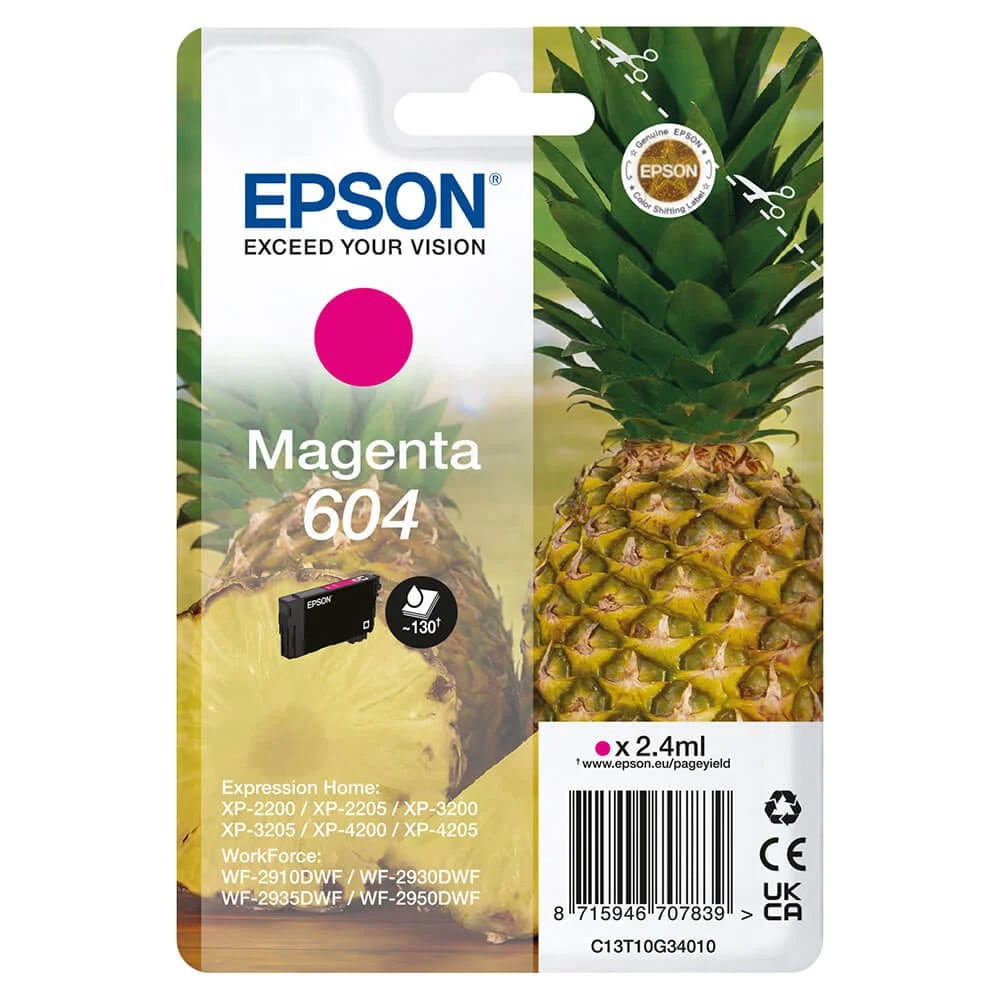 Epson 604 Blekkpatron C13T10G34010 - Magenta