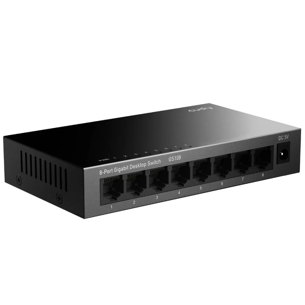 Cudy-svitsj GS108 8-ports gigabit-skrivebordssvitsj