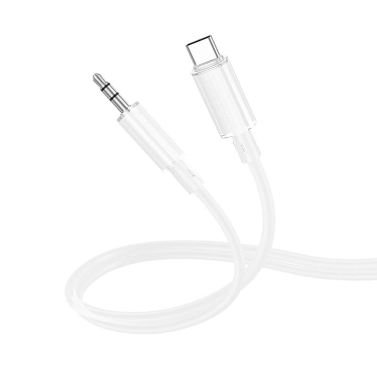 Borofone lydkabel USB-C til 3,5 mm 1 m - hvit