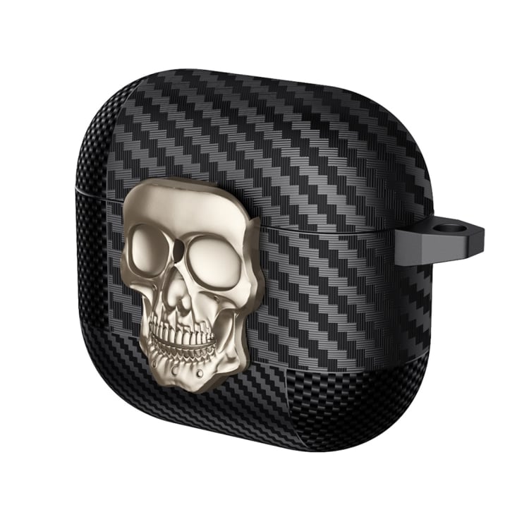 Silikonetui til AirPods 4 - Skull Gold