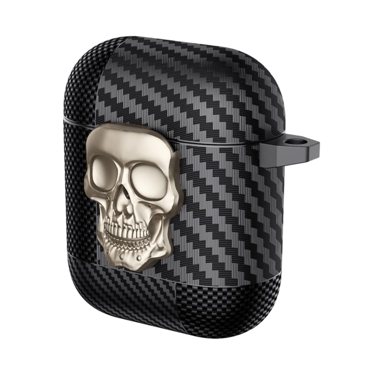 Silikonetui for AirPods 1/2 - Skull Gold