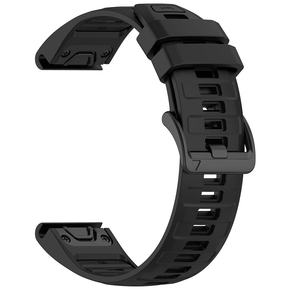 Silikonarmbånd for Garmin Fenix 8 51mm - Svart