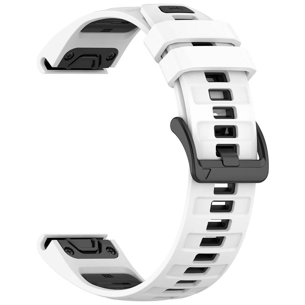 Silikonarmbånd for Garmin Fenix 8 51mm - Hvit