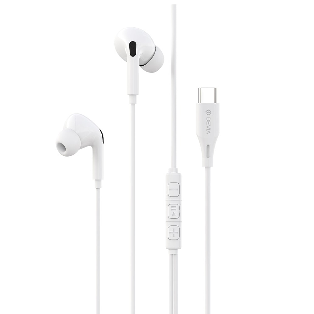 Devia Kintone A2 In-Ear-hodesett med USB-C - Hvit