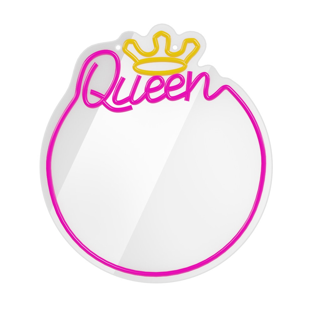 LED-speilbelysning i neon med dimmer - Queen