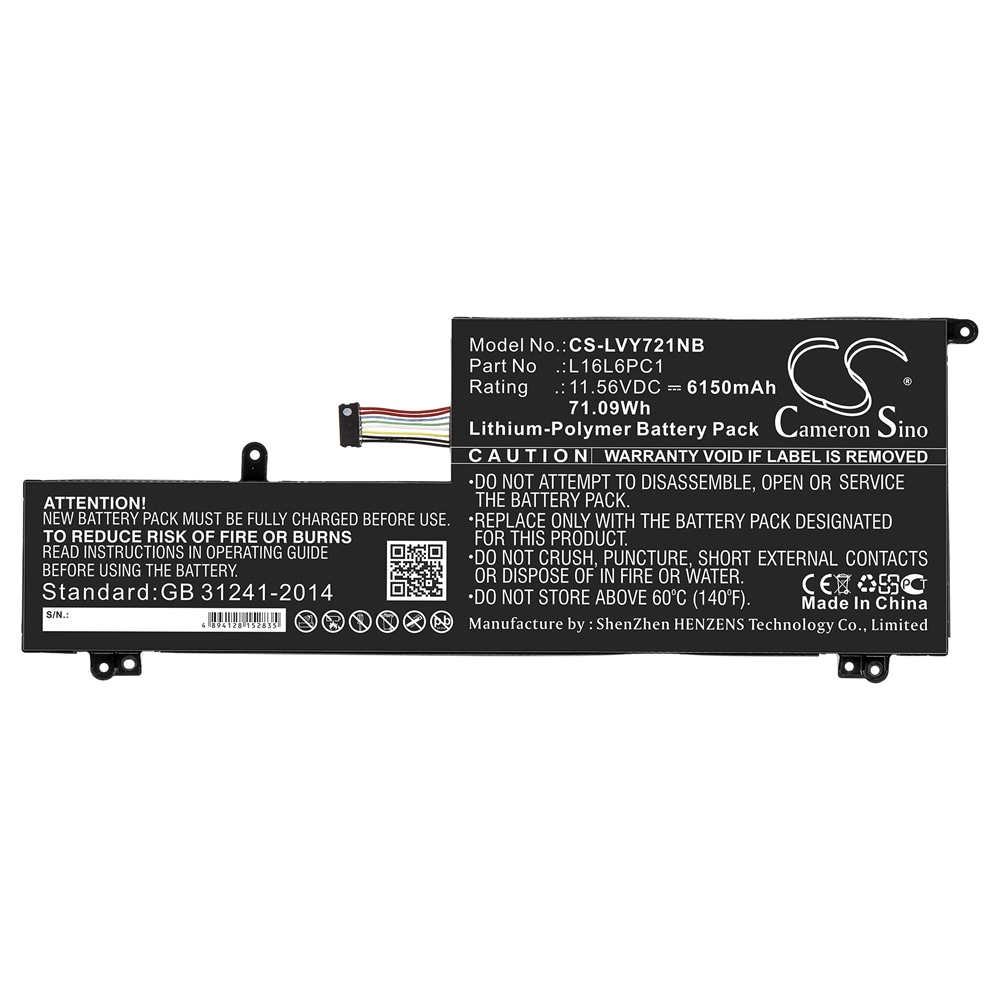 Batteri til bærbar PC L16C6PC1 for Lenovo Yoga 720