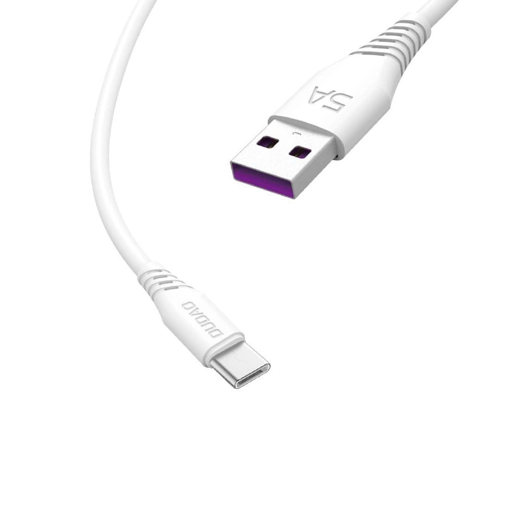 Dudao USB-kabel USB til USB-C 5A 1 m - hvit