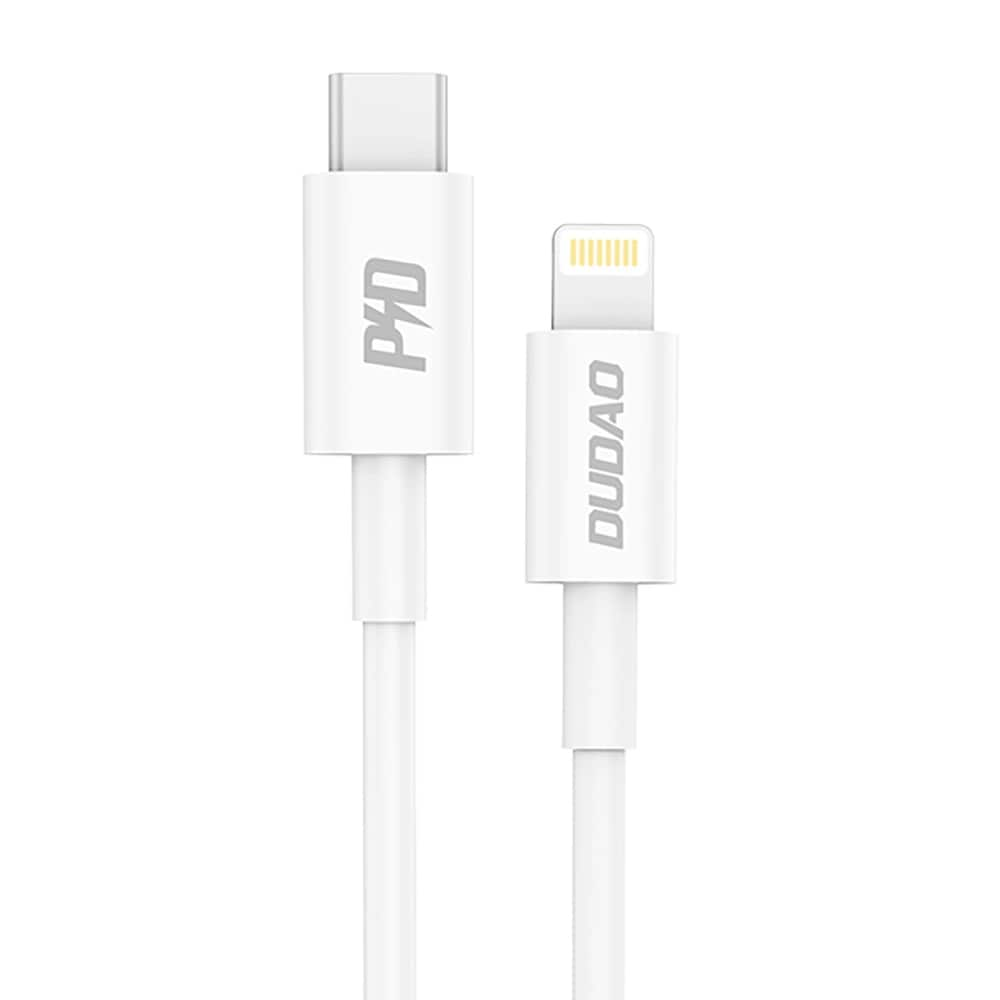 Dudao USB-C til Lightning-kabel med PD 20W og rask dataoverføring - Hvit