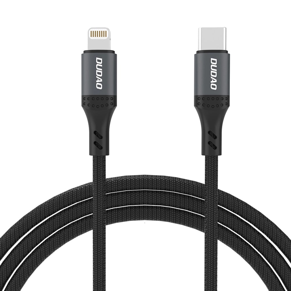 Dudao Flettet USB-C til Lightning-kabel 30W 2m - Svart