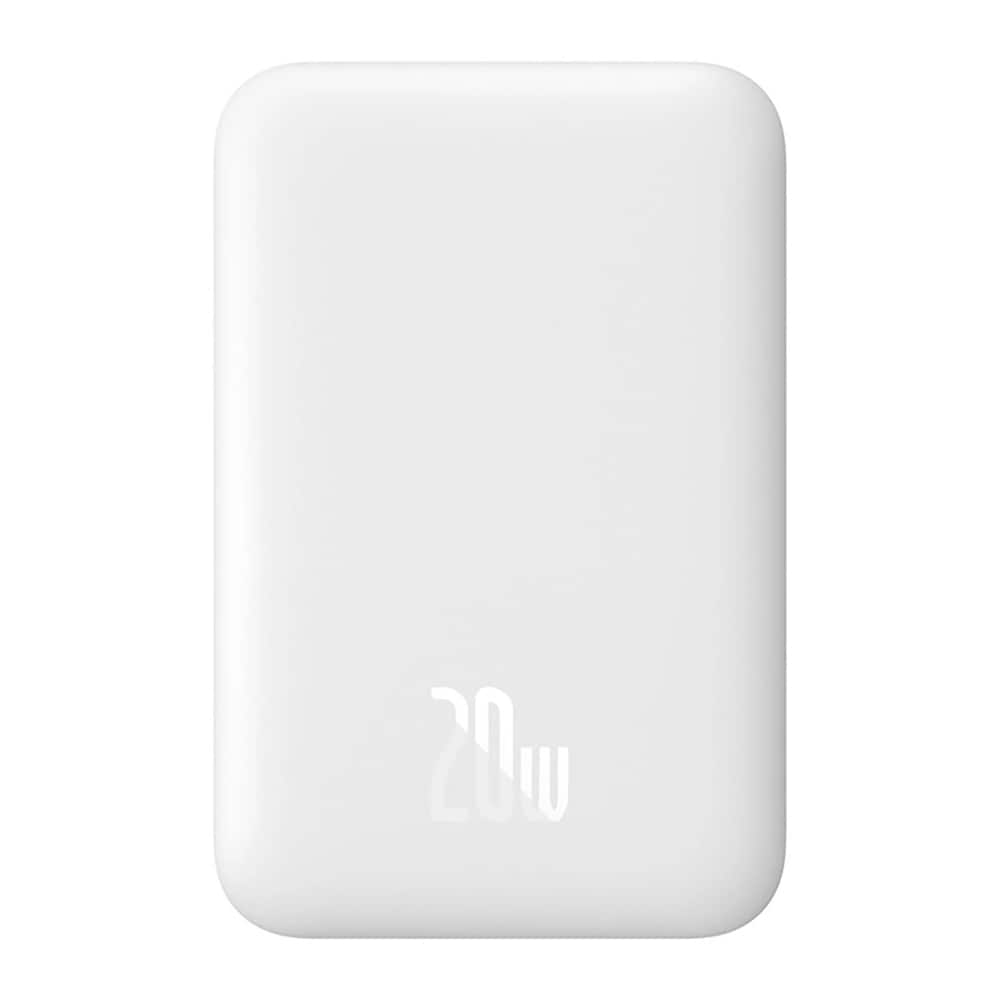 Baseus powerbank 6000mAh med 20W MagSafe trådløs lading - Hvit