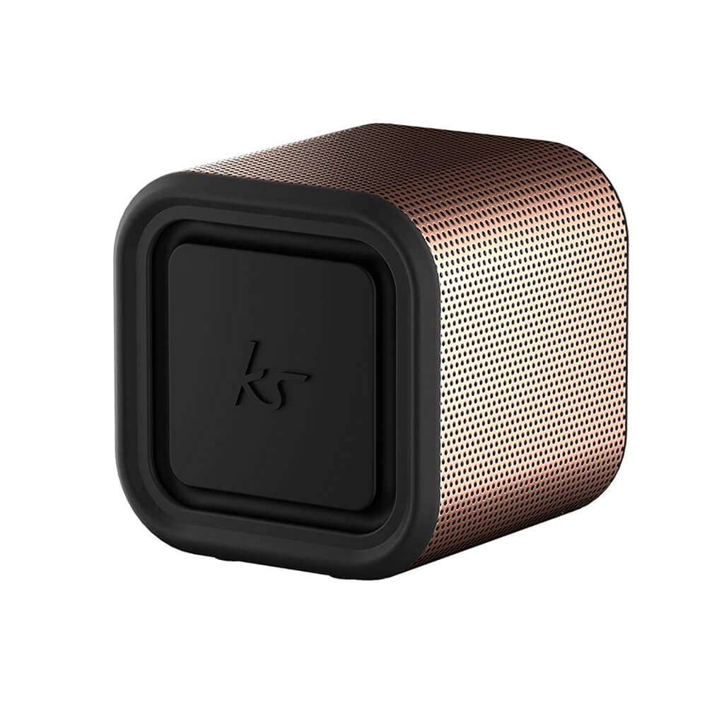 Kitsound Boomcube 15 bærbar Bluetooth-høyttaler med dobbel bass - Rose Gold