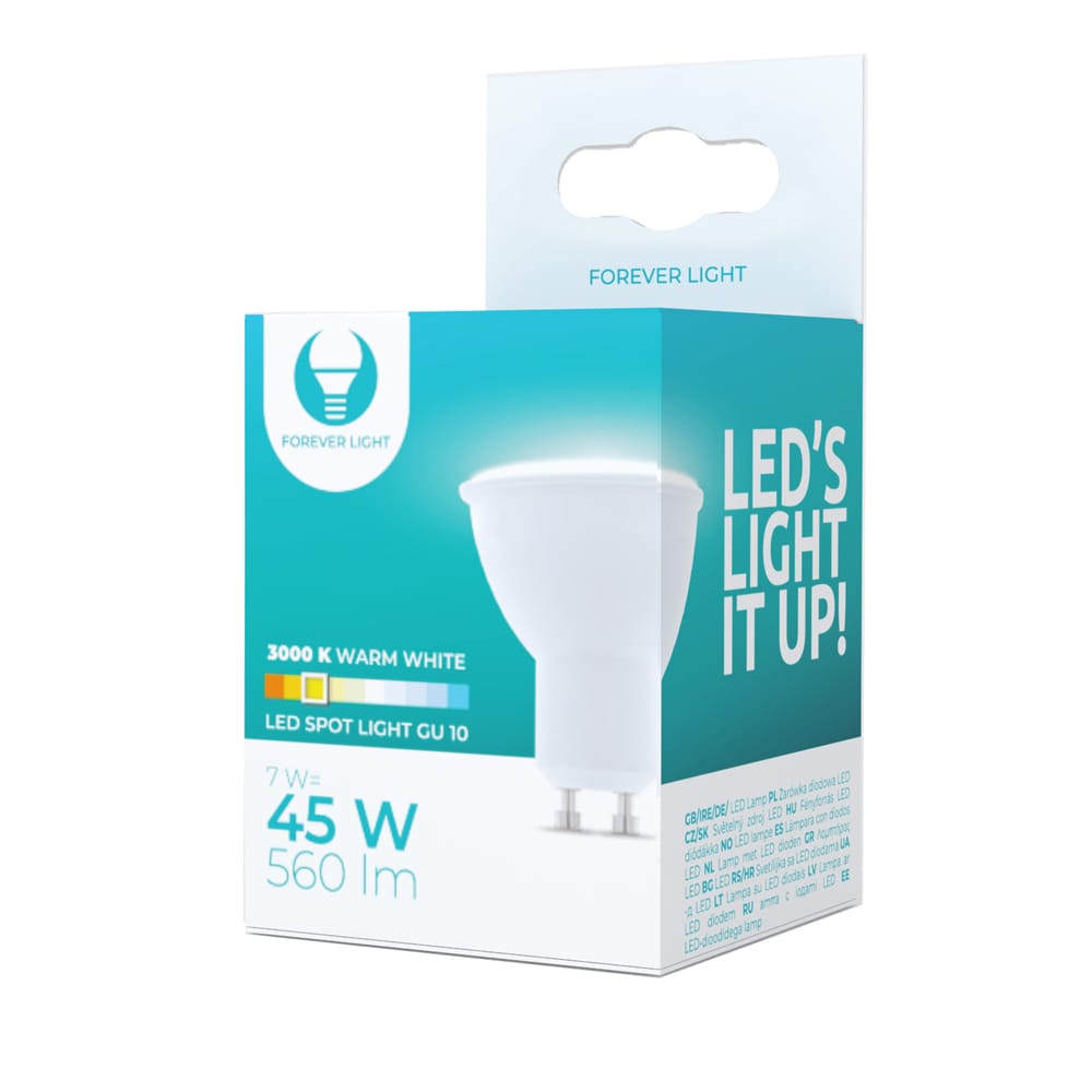 LED-Pære GU10 7W 230V 3000K 560lm